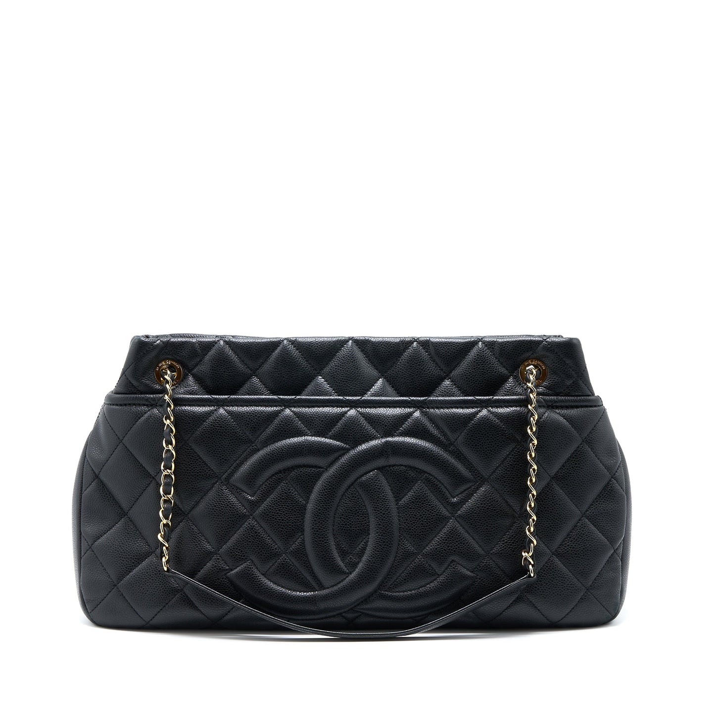 Chanel Matelasse Chain Tote Bag Caviar Black