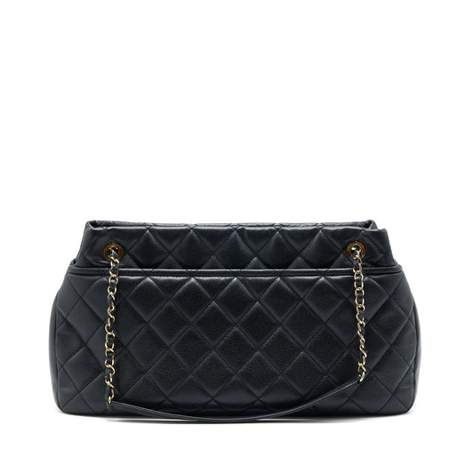 Chanel Matelasse Chain Tote Bag Caviar Black