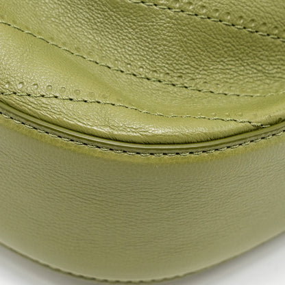 Chanel Drawstring Bucket Bag Grained Calfskin Olive Green