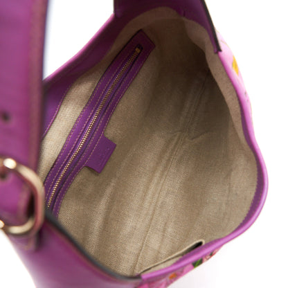 Gucci Flora Jackie Bag Canvas And Leather Multicolour