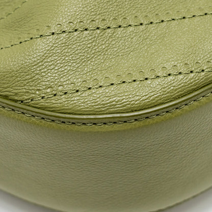 Chanel Drawstring Bucket Bag Grained Calfskin Olive Green