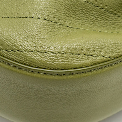 Chanel Drawstring Bucket Bag Grained Calfskin Olive Green