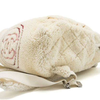 Chanel 19B Backpack Shearling White/Multicolour