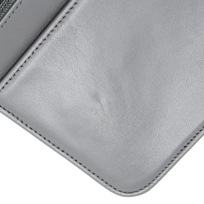 Chanel 22A Boy Wallet On Chain Grained Calfskin Dark Grey Brushed  (Microchip)