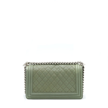 Chanel Medium Boy Bag Caviar Light Green
