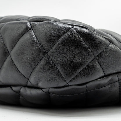 Chanel 22K Hobo Shoulder Bag Lambskin Black  (Microchip)
