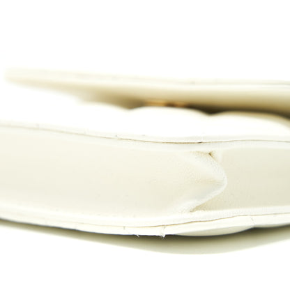 Chanel Pearl Crush Mini Flap Belt Bag White Lambskin