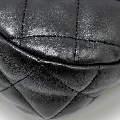 Chanel 22K Hobo Shoulder Bag Lambskin Black  (Microchip)
