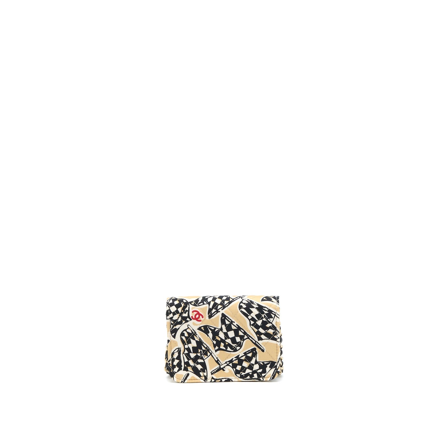 Chanel Mini Flap Bag with Chain Fabric Multicolour L (Microchip)