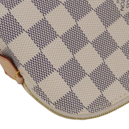 LOUIS VUITTON Damier Azur Cosmetic Pouch White
