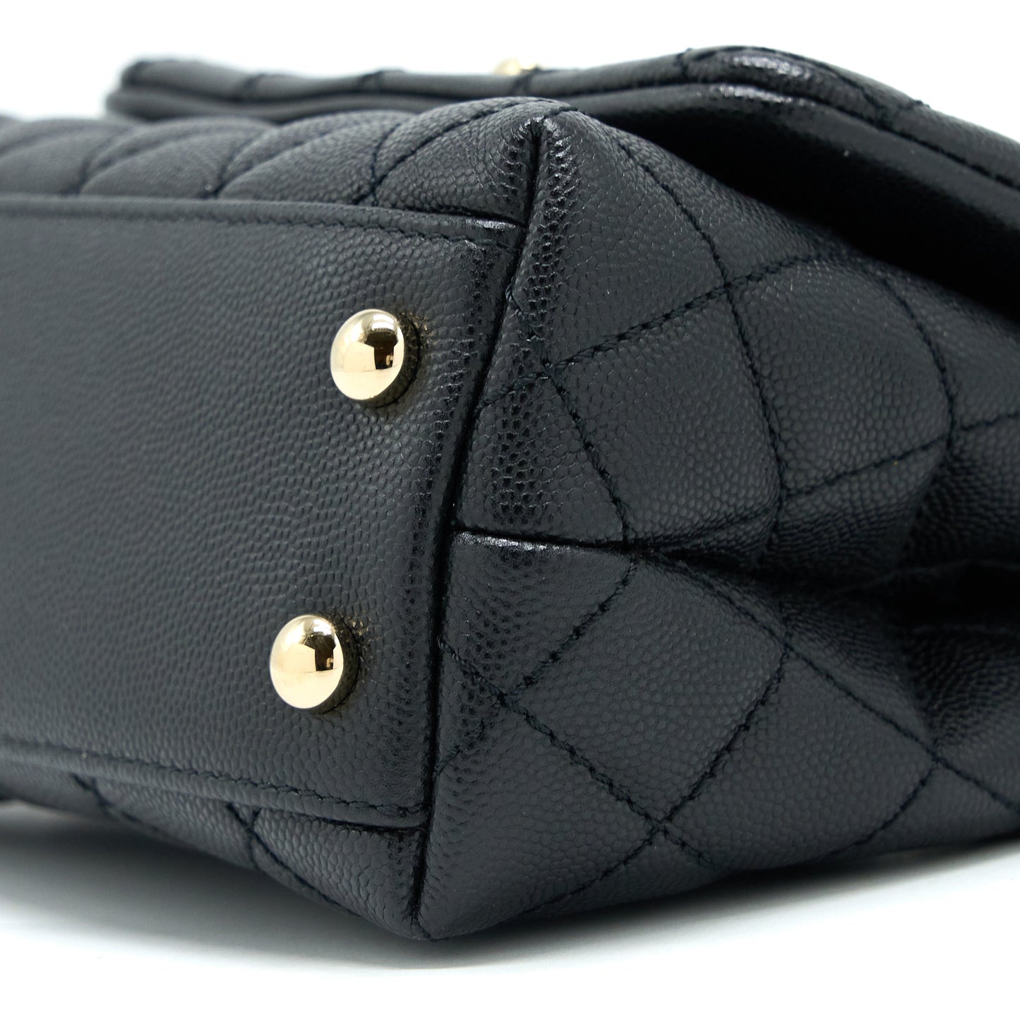Chanel Mini Coco Handle Caviar Black L