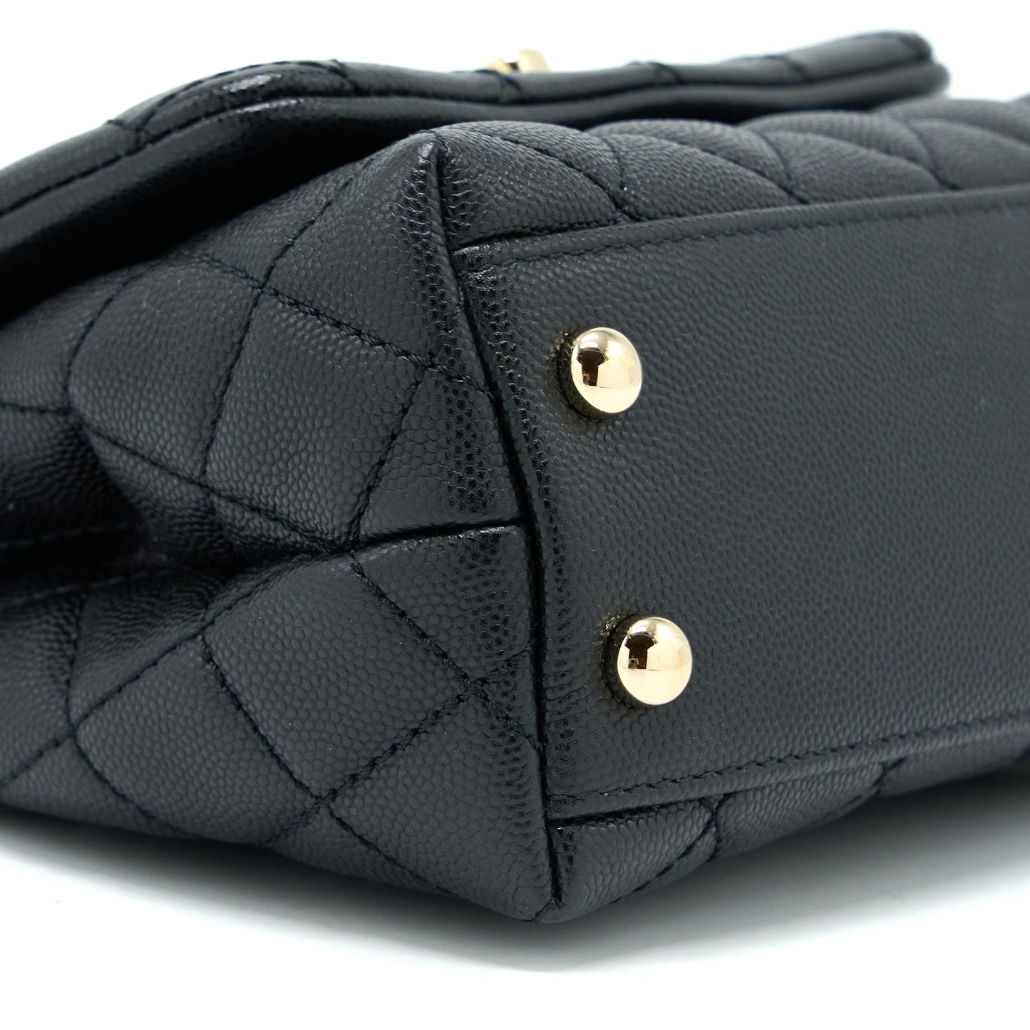 Chanel Mini Coco Handle Caviar Black L