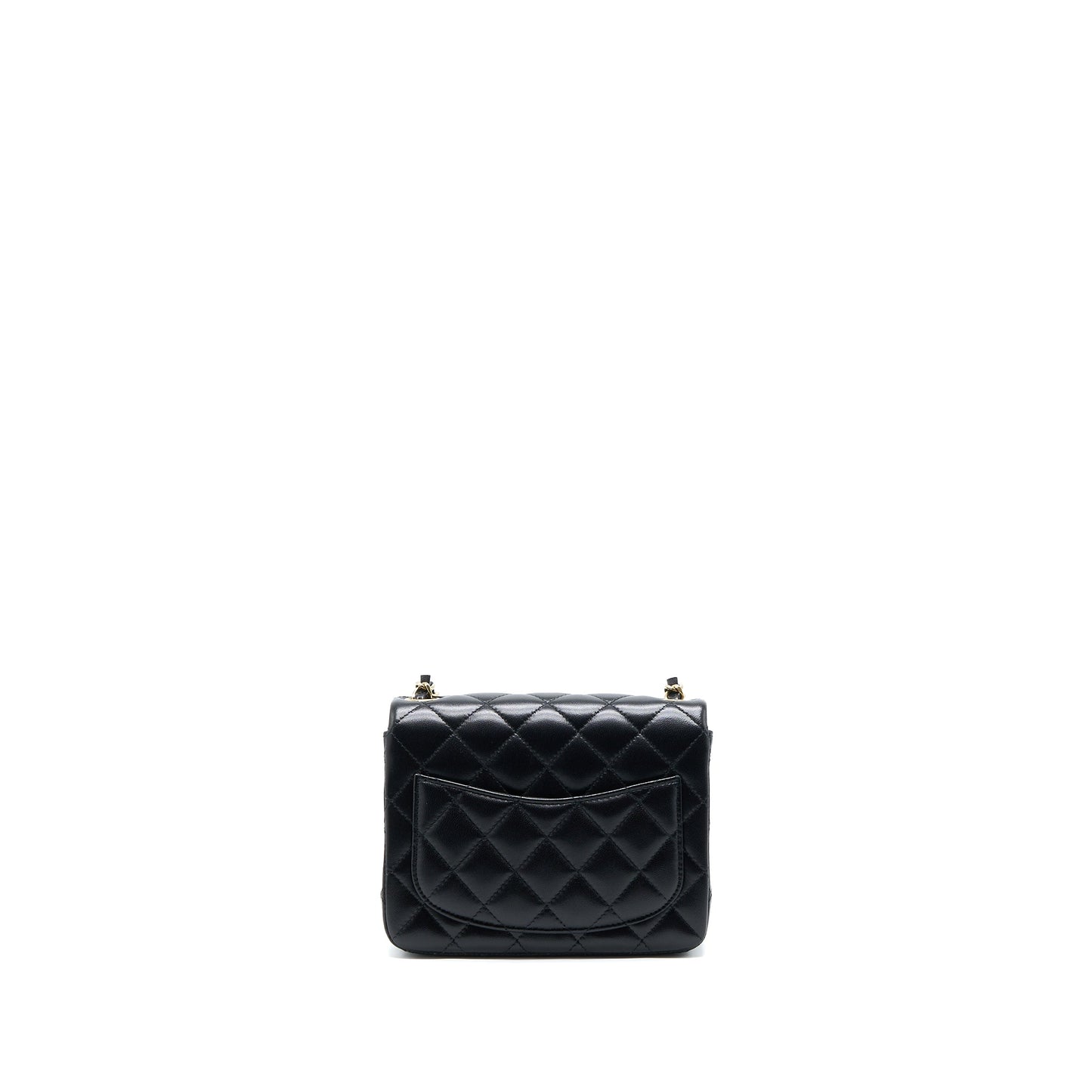 Chanel Mini Square Flap Bag Lambskin Black L (Microchip)