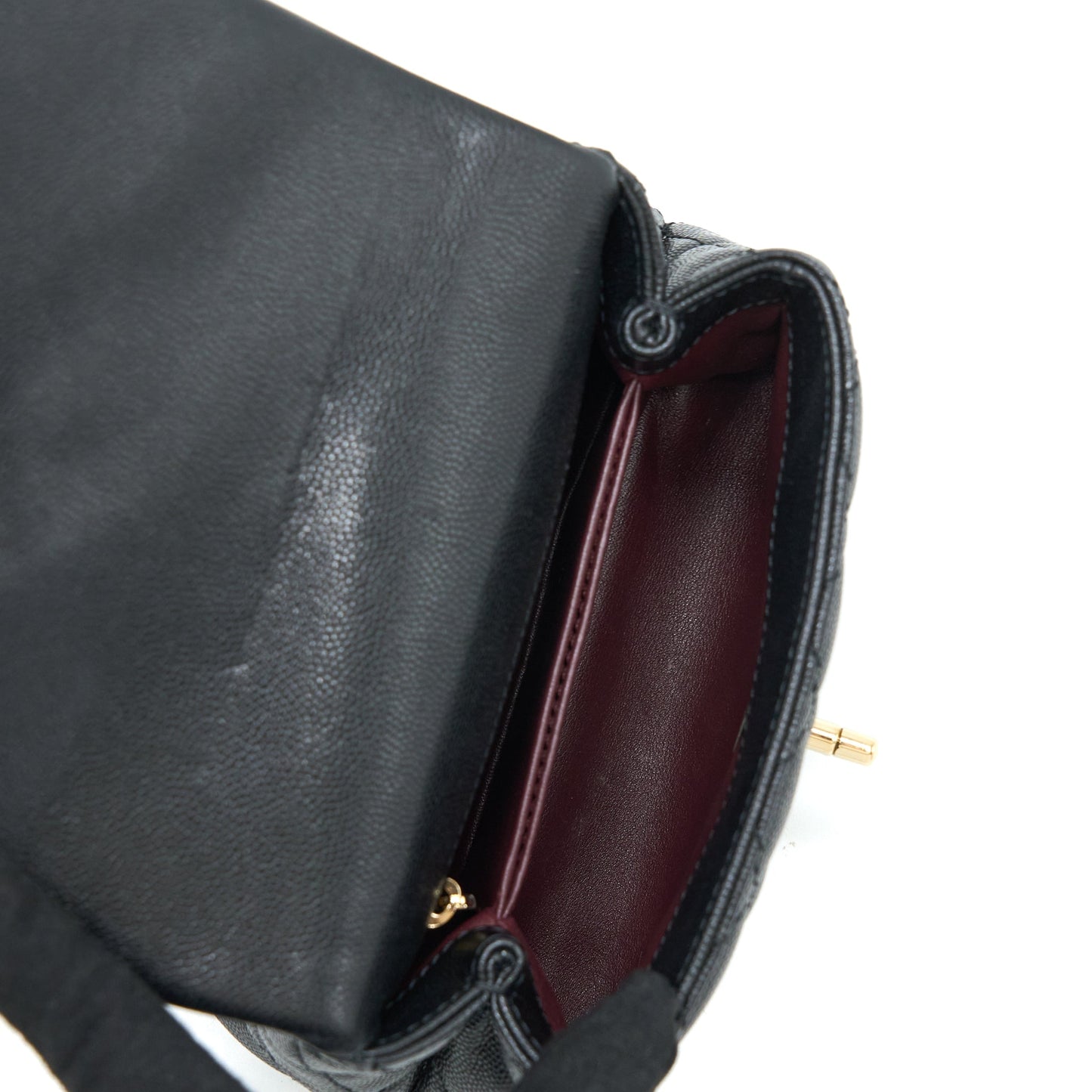Chanel Mini Coco Handle Caviar Black L