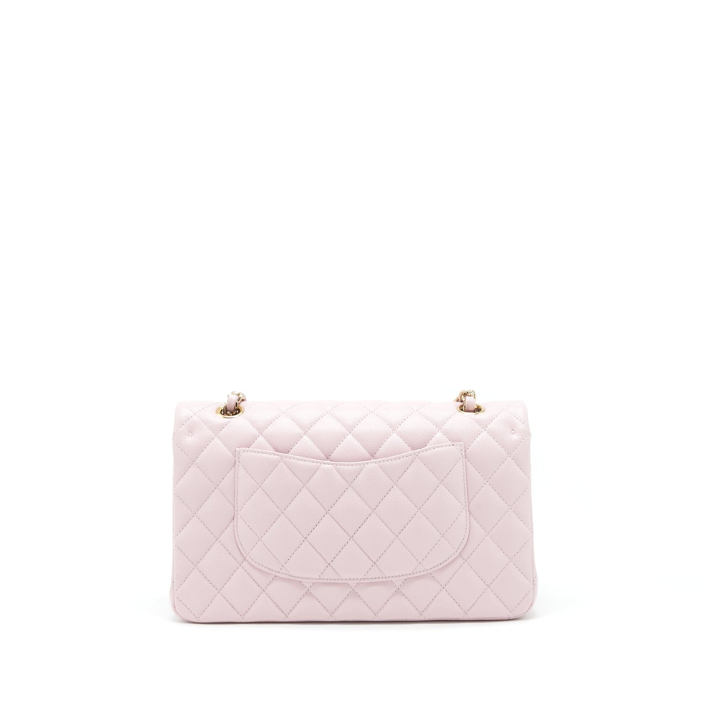 Chanel Medium Classic Double Flap Bag 21S Caviar Light Pink L