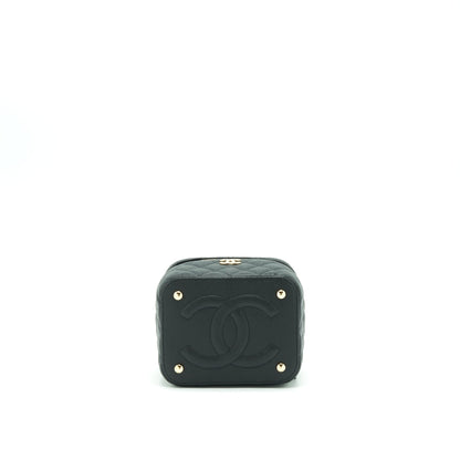 Chanel 22S Top Handle Vanity Caviar Black L (Microchip)