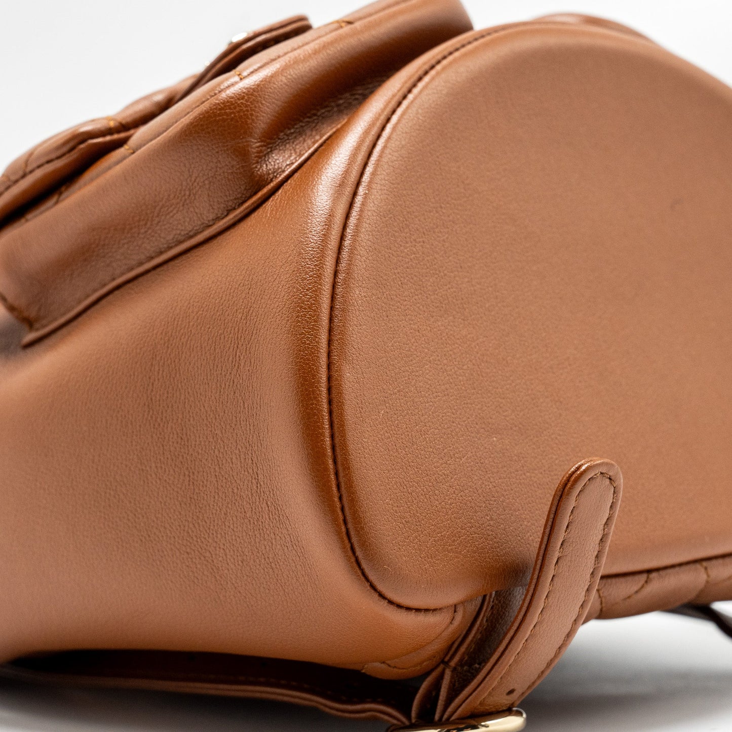 Chanel 23a Triple Pack Backpack Calfskin Caramel L (microchip)