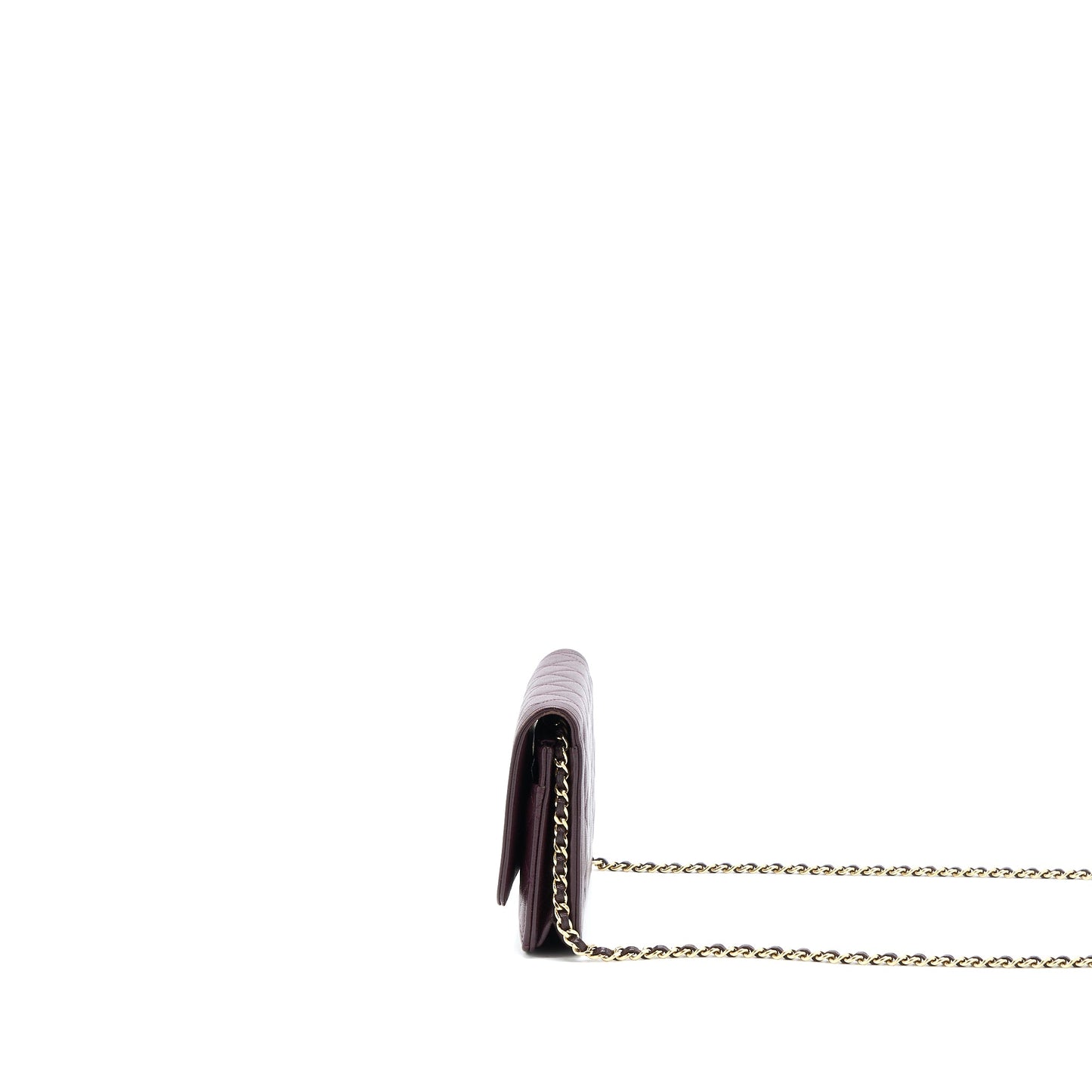 Chanel Boy Wallet on Chain Caviar Burgundy