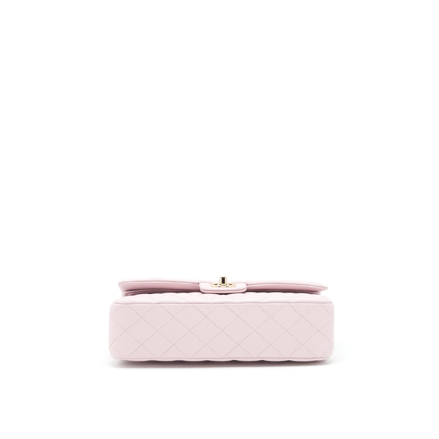 Chanel Medium Classic Double Flap Bag 21S Caviar Light Pink L