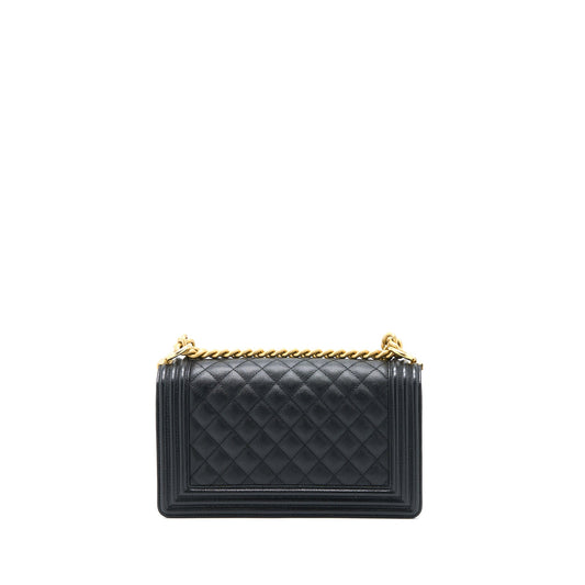 Chanel Medium Boy Bag Caviar Black Brushed