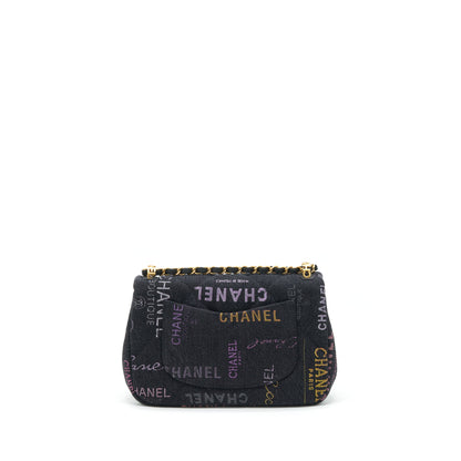 Chanel 22P Small Flap Bag 23cm Denim Black
