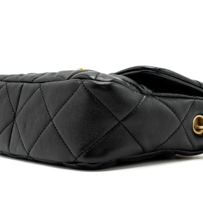 Chanel 23s Coco Love Flap Bag Lambskin Black Brushed (Microchip)
