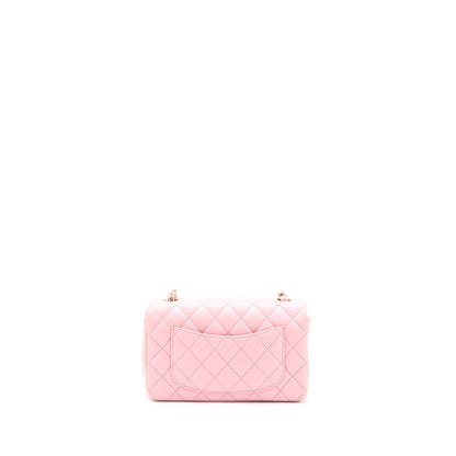 Chanel 21s Mini Rectangular Flap Bag Lambskin Pink L