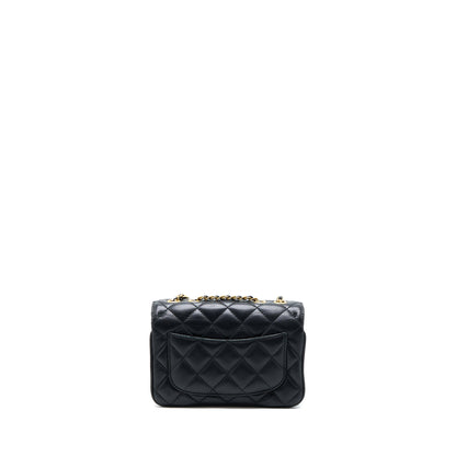 Chanel Seasonal Flap Bag Lambskin Black Brushed