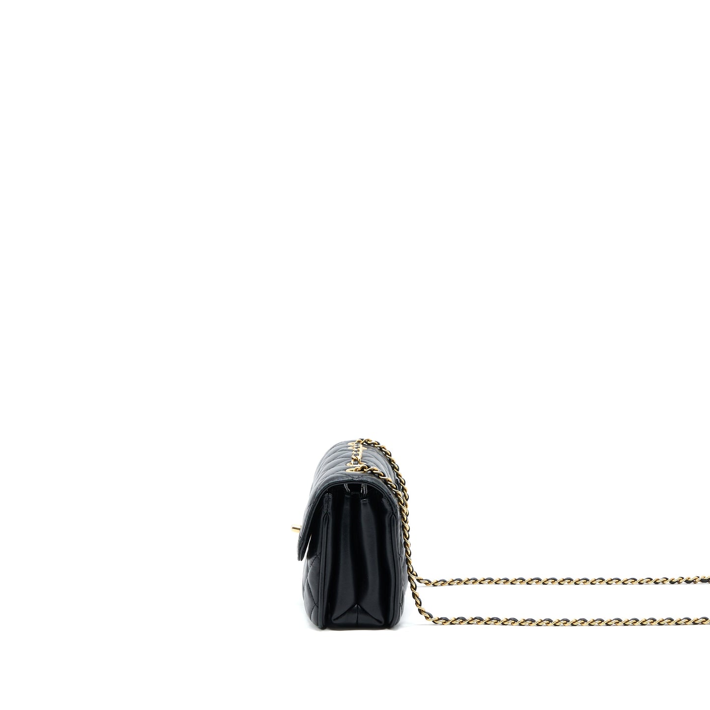 Chanel Seasonal Flap Bag Lambskin Black Brushed
