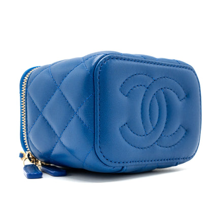 Chanel Pearl Crush Mini Vanity Lambskin Blue (microchip)