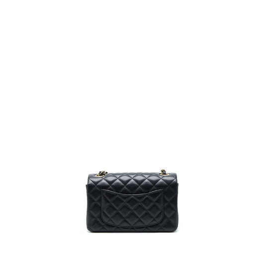 Chanel Classic Mini Rectangular Flap Bag Lambskin Black L (Microchip)