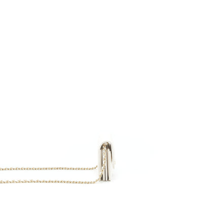 Chanel 21B Card Holder On Chain Caviar White L