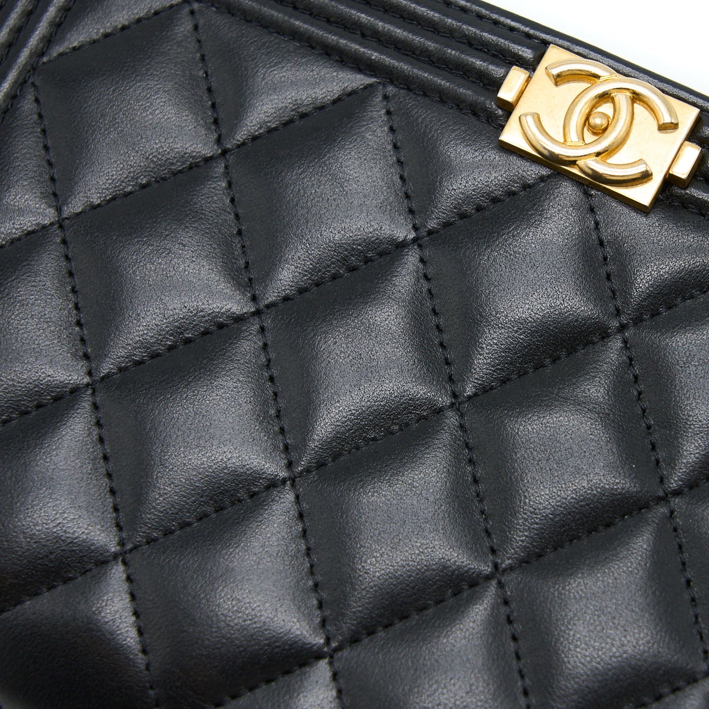 Chanel Boy Wallet on Chain Lambskin Black Brushed