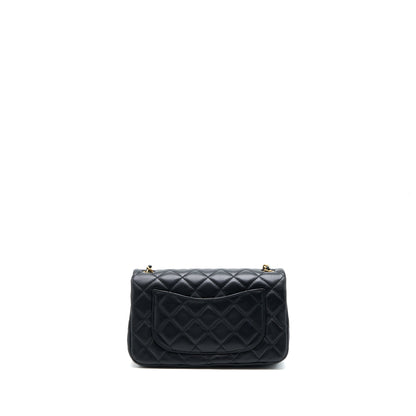 Chanel Pearl Crush Mini Rectangular Lambskin Black Brushed  (Microchip)