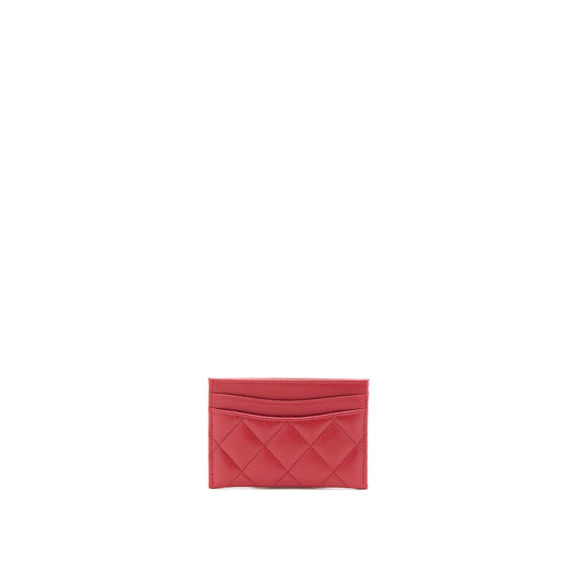 Chanel Classic Card Holder Caviar Red with
