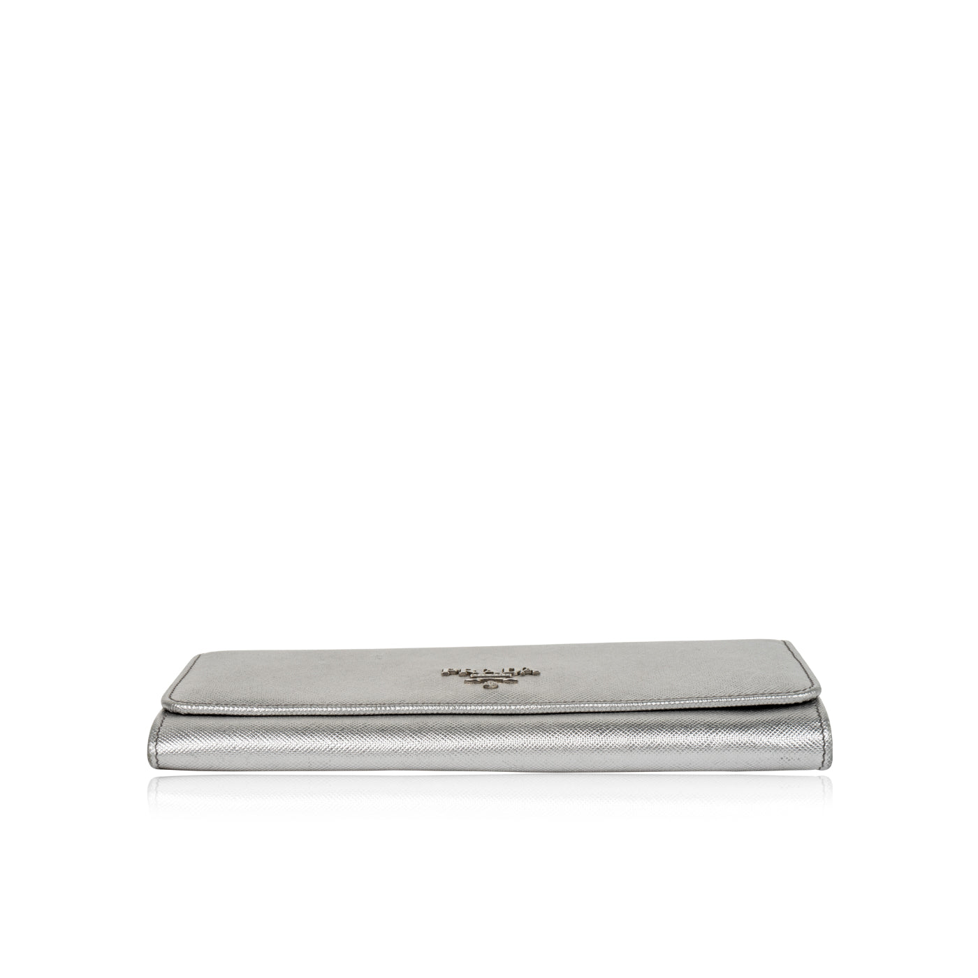 Prada Metallic Saffiano Wallet