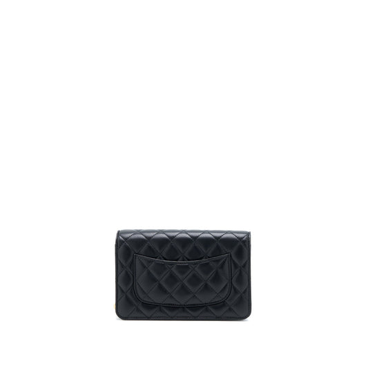 Chanel Pearl Crush Wallet on Chain Lambskin Black  (Microchip)