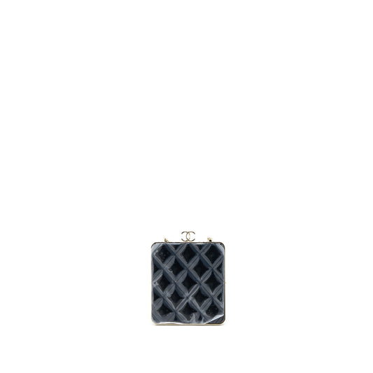 Chanel Mini Clip With Chain Lambskin Black L