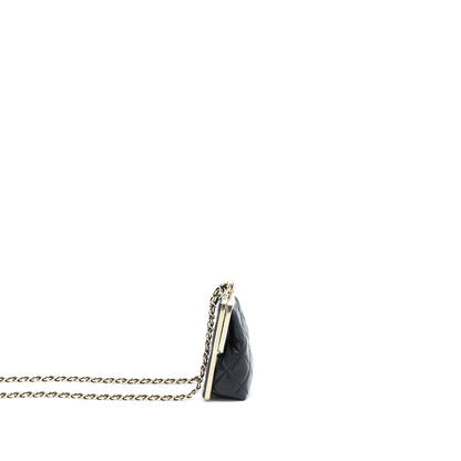 Chanel Mini Clip With Chain Lambskin Black L