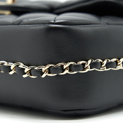 Chanel Logo Pearl Chain Mini Flap Bag