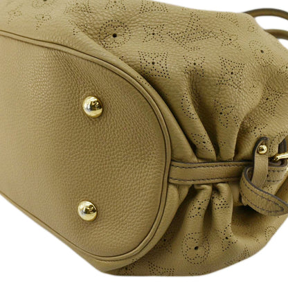 LOUIS VUITTON Solar Large Mahina Leather Hobo Bag Beige