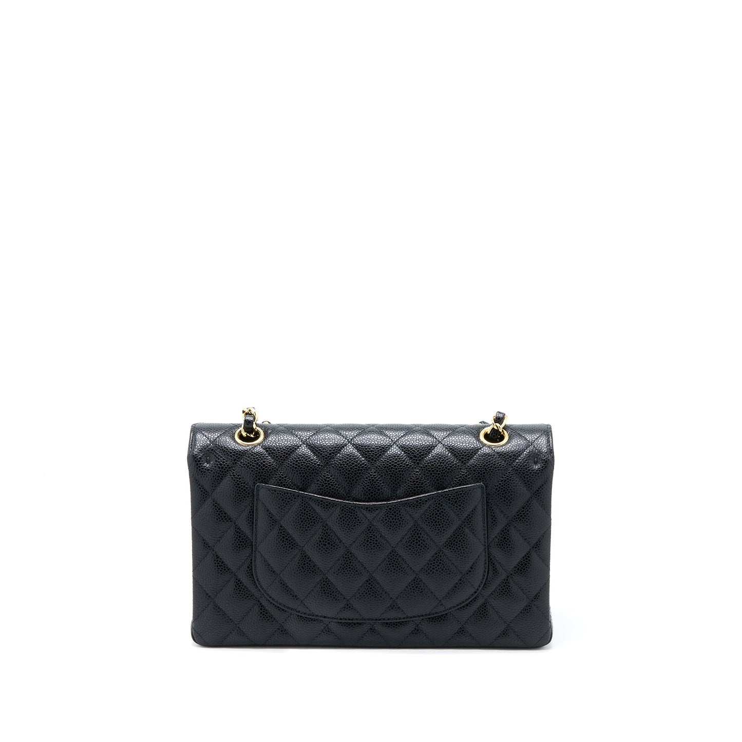 Chanel Medium Classic Double Flap Bag Caviar Black  (Microchip)
