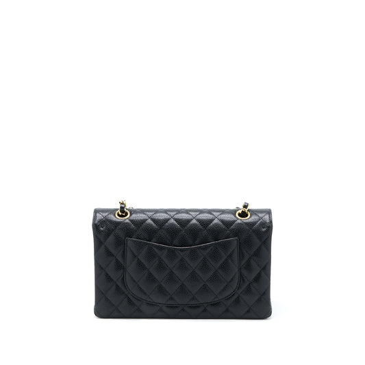 Chanel Medium Classic Double Flap Bag Caviar Black  (Microchip)