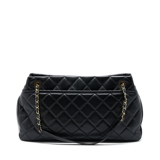 Chanel Matelasse Chain Tote Bag Caviar Black