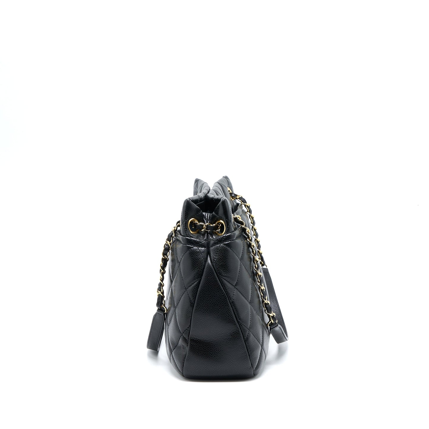 Chanel Matelasse Chain Tote Bag Caviar Black