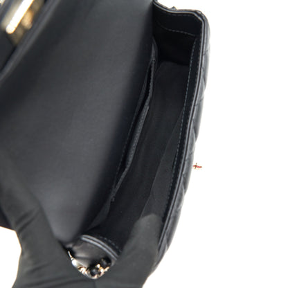Chanel Logo Pearl Chain Mini Flap Bag