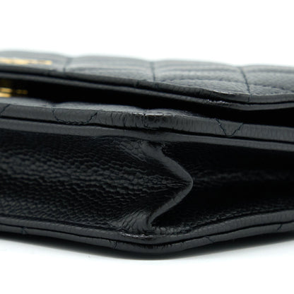 Chanel Classic Wallet On Chain Caviar Black