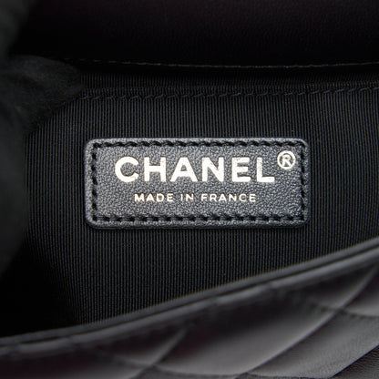 Chanel Logo Pearl Chain Mini Flap Bag