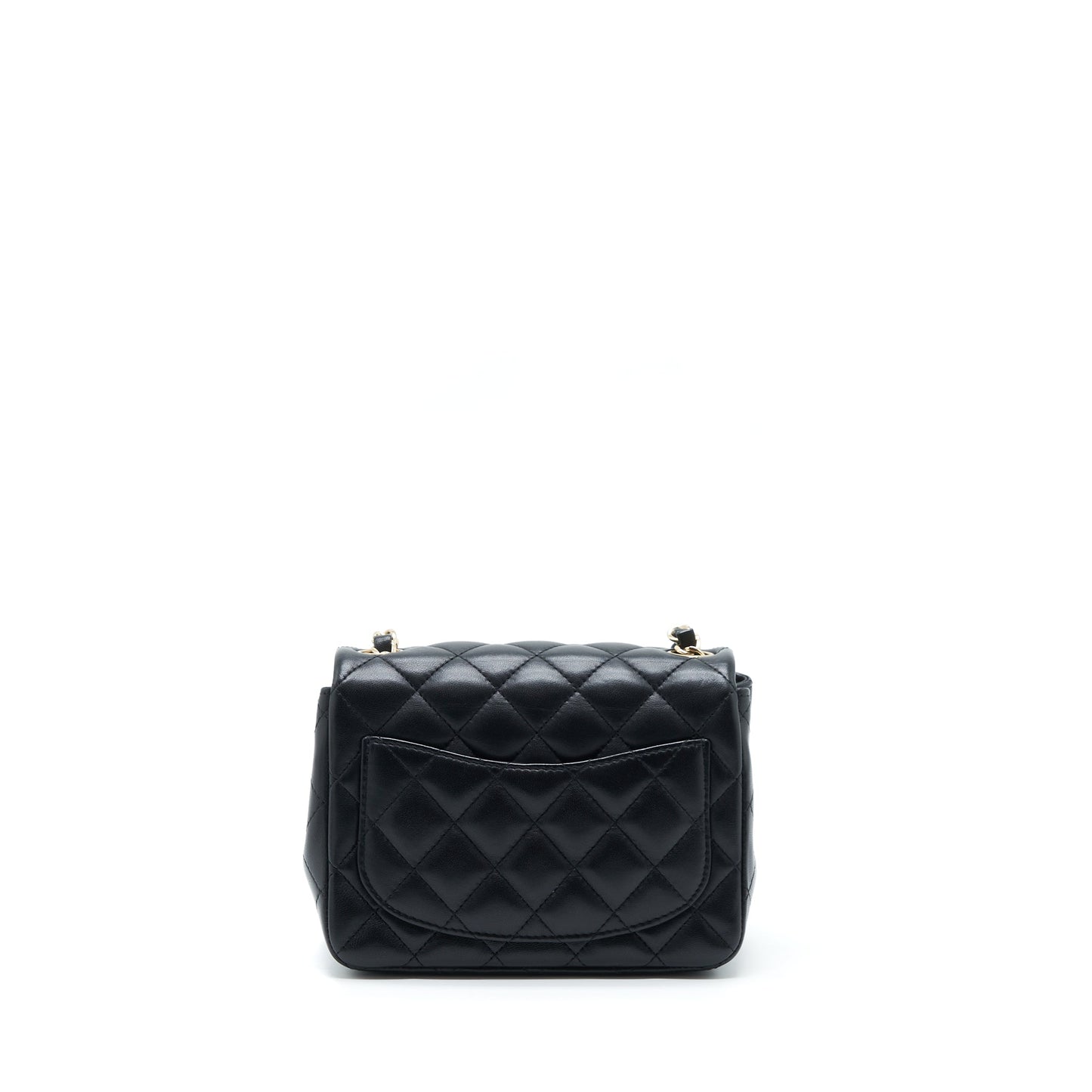 Chanel Mini Square Flap Bag Lambskin Black L