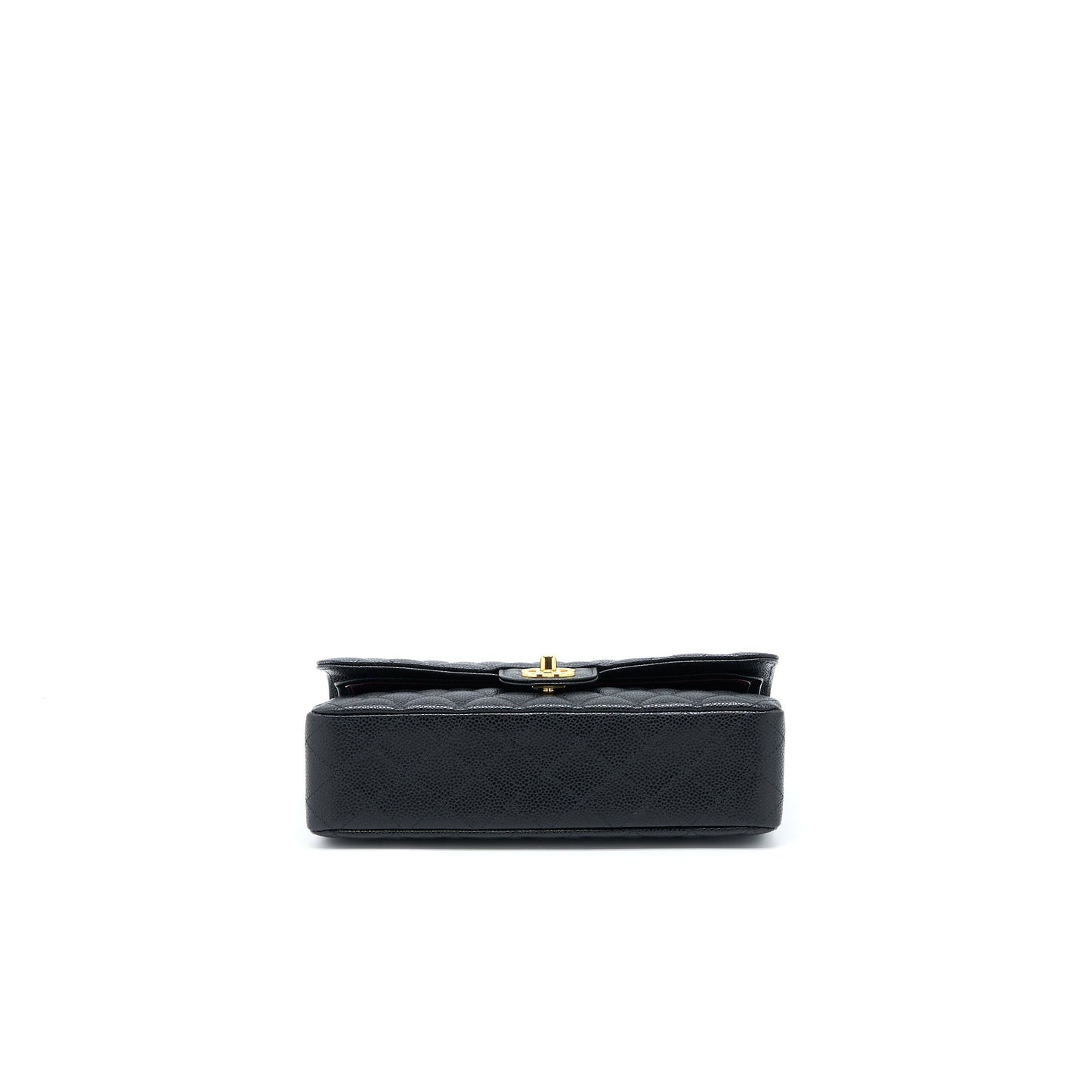 Chanel Medium Classic Double Flap Bag Caviar Black  (Microchip)